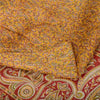 Sanskriti Vintage Sarees Indian Peach Pure Silk Printed Sari Floral Craft Fabric