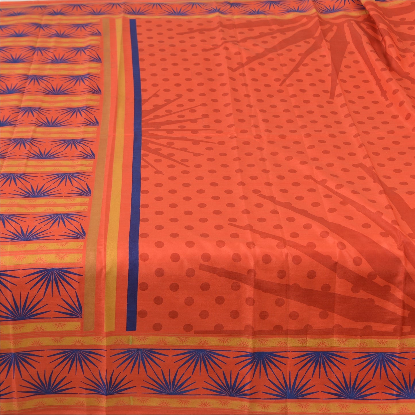 Sanskriti Vintage Sarees Pure Silk Quilting Felting Craft Fabric Printed Sari