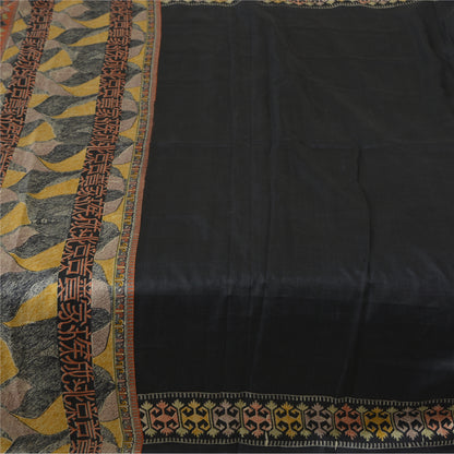 Sanskriti Vintage Sarees Pure Silk 6yd Quilting Felting Craft Fabric Print Sari