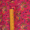 Sanskriti Vintage Sarees Indian Pink/Blue Pure Silk Printed Sari Craft Fabric