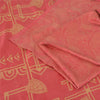 Sanskriti Vintage Sarees Indian Pink 100% Pure Silk Printed Sari Craft Fabric