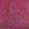 Sanskriti Vintage Sarees Indian Hot-Pink Pure Silk Printed Sari 5yd Craft Fabric