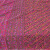 Sanskriti Vintage Sarees Indian Hot-Pink Pure Silk Printed Sari 5yd Craft Fabric