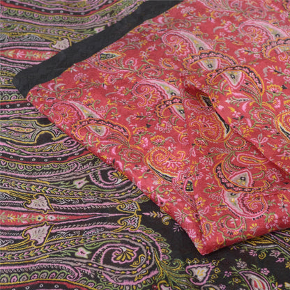 Sanskriti Vintage Sarees 100% Pure Silk Quilting Felting Craft Fabric Print Sari