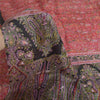 Sanskriti Vintage Sarees 100% Pure Silk Quilting Felting Craft Fabric Print Sari