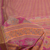 Sanskriti Vintage Sarees Indian Purple Pure Silk Printed Sari 5yd Craft Fabric