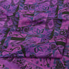 Sanskriti Vintage Sarees Purple Indian Pure Silk Printed Sari 5yd Craft Fabric