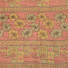 Sanskriti Vintage Sarees Dusty Pink Pure Silk Printed Sari 5yd Craft Fabric