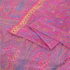 Sanskriti Vintage Sarees Pink Pure Silk Printed Woven Sari 5yd Craft Fabric