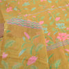 Sanskriti Vintage Sarees Heena Green Pure Silk Printed Woven Sari Craft Fabric