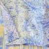 Sanskriti Vintage Sarees Blue Quilting Felting Craft Fabric Pure Silk Print Sari