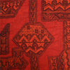 Sanskriti Vintage Sarees From India Red Pure Silk Printed Sari 6yd Craft Fabric