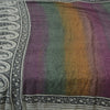 Sanskriti Vintage Sarees Indian Multi Pure Silk Printed Sari 5yd Craft Fabric