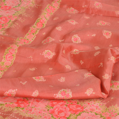 Sanskriti Vintage Sarees Pure Silk Quilting Felting Craft Fabric Printed Sari