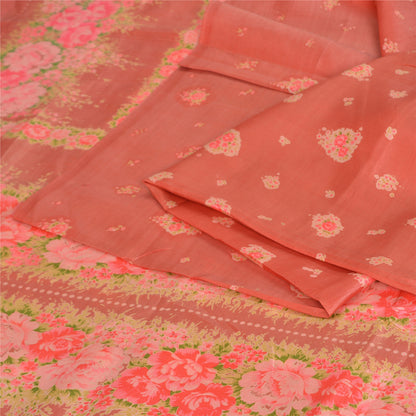 Sanskriti Vintage Sarees Pure Silk Quilting Felting Craft Fabric Printed Sari