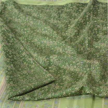 Sanskriti Vintage Sarees Pure Silk Print Sari 6yd Quilting Felting Craft Fabric