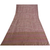 Sanskriti Vintage Sarees Indian Mauve Pure Silk Printed Sari 5yd Craft Fabric