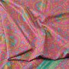 Sanskriti Vintage Sarees Pink Pure Silk Quilting Felting Craft Fabric Print Sari