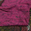 Sanskriti Vintage Sarees Indian Hot Pink Pure Silk Printed Sari Craft Fabric