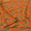 Sanskriti Vintage Sarees Green/Orange Pure Silk Print Zari Woven Sari 5yd Fabric