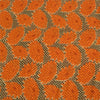 Sanskriti Vintage Sarees Green/Orange Pure Silk Print Zari Woven Sari 5yd Fabric