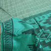 Sanskriti Vintage Sarees Sea-Green 100% Pure Silk Printed Sari 5yd Craft Fabric