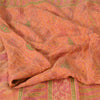 Sanskriti Vintage Sarees Pure Silk 5yd Quilting Felting Craft Fabric Print Sari