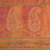 Sanskriti Vintage Sarees Pure Silk 5yd Quilting Felting Craft Fabric Print Sari