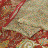 Sanskriti Vintage Sarees 5yd Quilting Felting Craft Fabric Pure Silk Print Sari