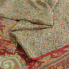 Sanskriti Vintage Sarees 5yd Quilting Felting Craft Fabric Pure Silk Print Sari