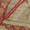 Sanskriti Vintage Sarees 5yd Quilting Felting Craft Fabric Pure Silk Print Sari