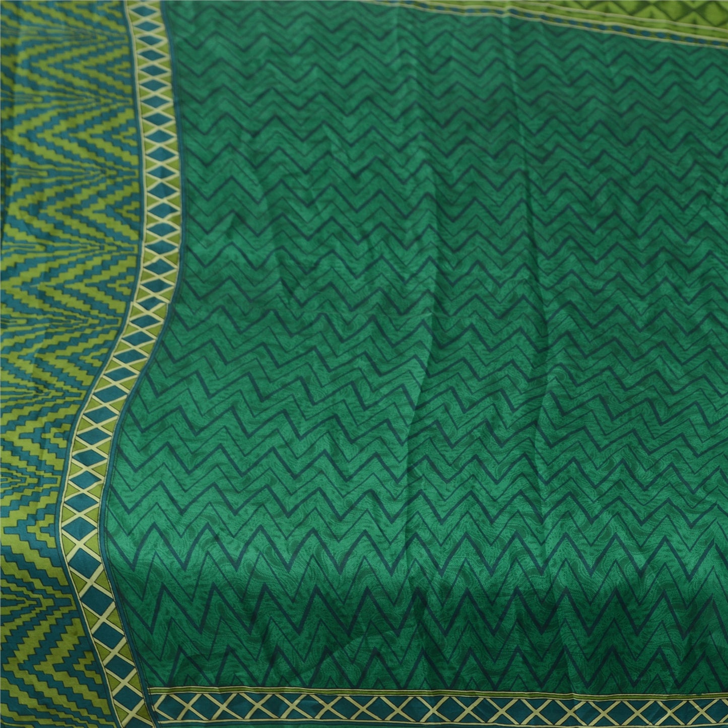 Sanskriti Vintage Sarees Pure Silk 6yd Quilting Felting Craft Fabric Print Sari