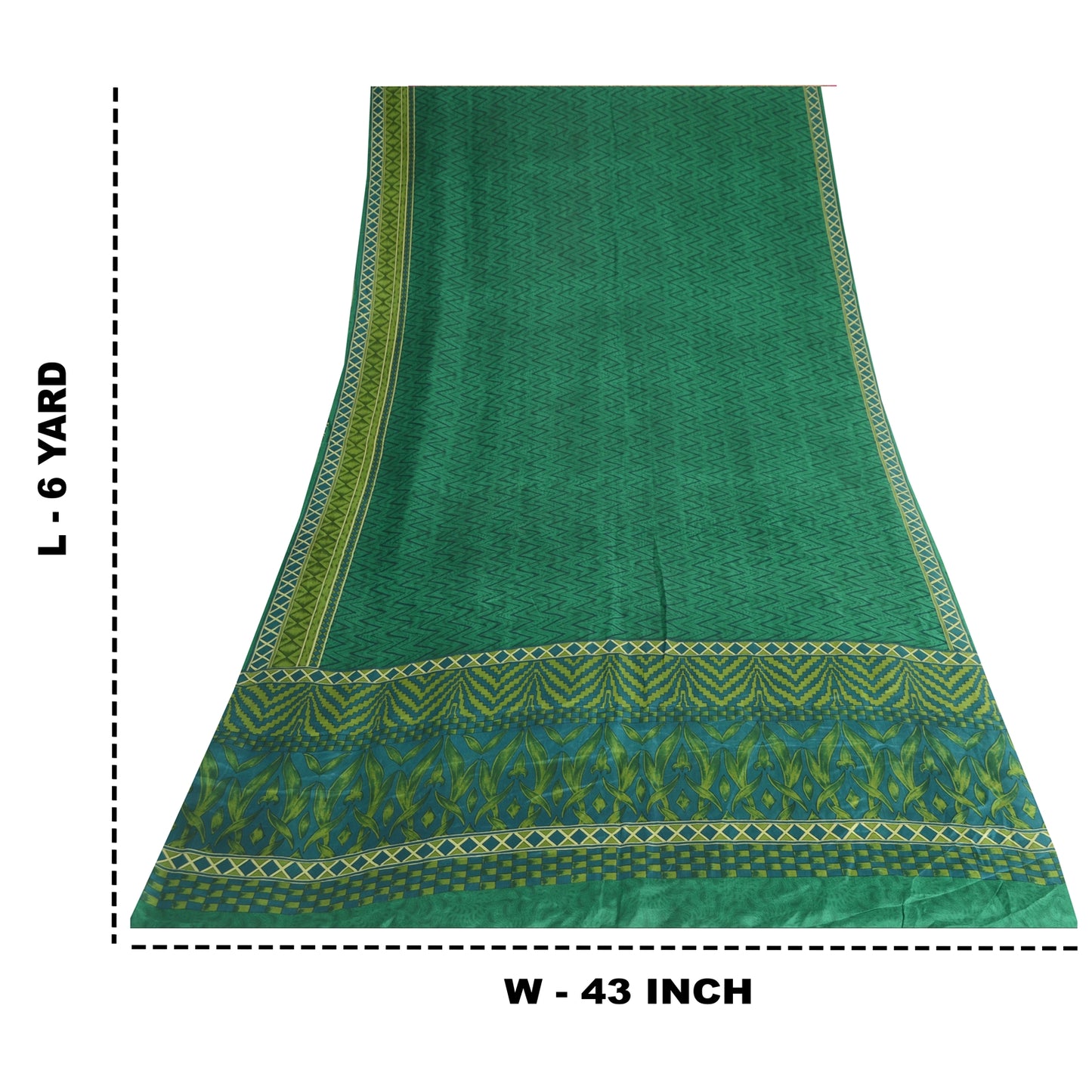 Sanskriti Vintage Sarees Pure Silk 6yd Quilting Felting Craft Fabric Print Sari