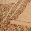 Sanskriti Vintage Sarees 5yd Quilting Felting Craft Fabric Pure Silk Print Sari