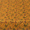 Sanskriti Vintage Sarees Yellow 100% Pure Silk Printed Sari 5yd Craft Fabric