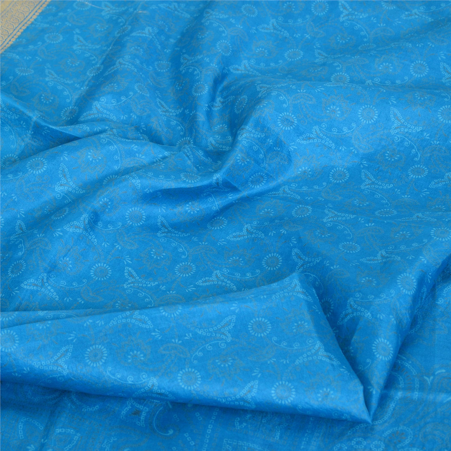 Sanskriti Vintage Sarees Quilting Felting Craft Fabric Bandhani Pure Silk Sari