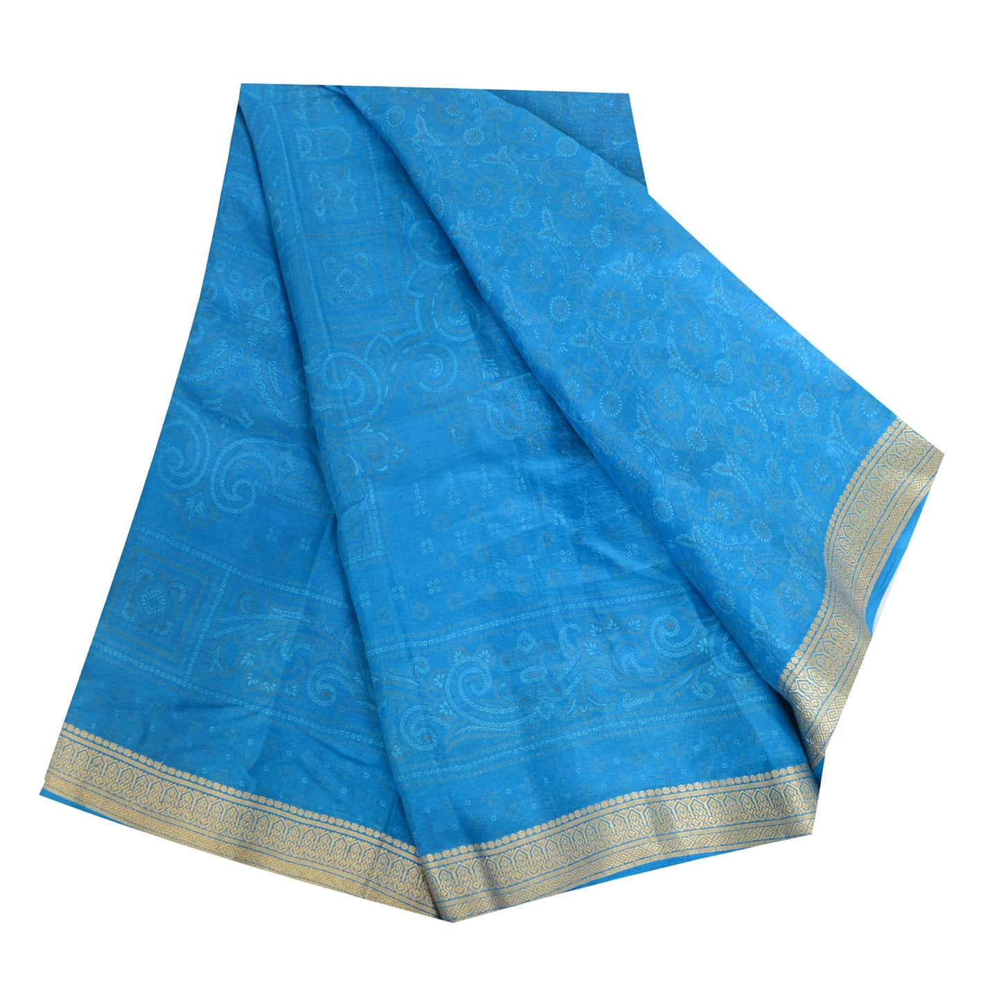 Sanskriti Vintage Sarees Quilting Felting Craft Fabric Bandhani Pure Silk Sari