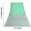 Sanskriti Vintage Sarees Indian Green Pure Silk Printed Sari 5yd Craft Fabric