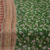 Sanskriti Vintage Sarees 5yd Quilting Felting Craft Fabric Pure Silk Print Sari