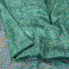 Sanskriti Vintage Sarees Green Pure Silk Printed Sari 5yd Floral Craft Fabric