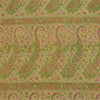 Sanskriti Vintage Sarees Beige Indian Pure Silk Printed Sari 6yd Craft Fabric