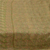 Sanskriti Vintage Sarees Beige Indian Pure Silk Printed Sari 6yd Craft Fabric