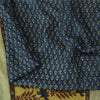 Sanskriti Vintage Sarees From India Blue Pure Silk Printed Sari 5yd Craft Fabric