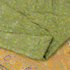 Sanskriti Vintage Sarees Green Indian Cotton Silk Printed Sari 5yd Craft Fabric