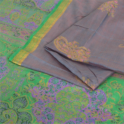 Sanskriti Vintage Sarees 6yd Quilting Felting Craft Fabric Pure Silk Print Sari