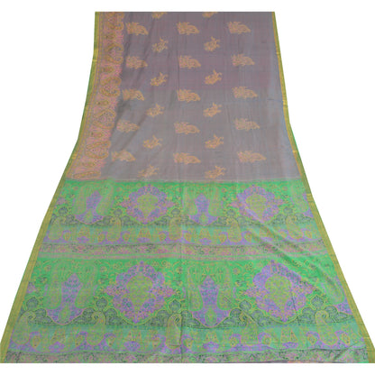 Sanskriti Vintage Sarees 6yd Quilting Felting Craft Fabric Pure Silk Print Sari