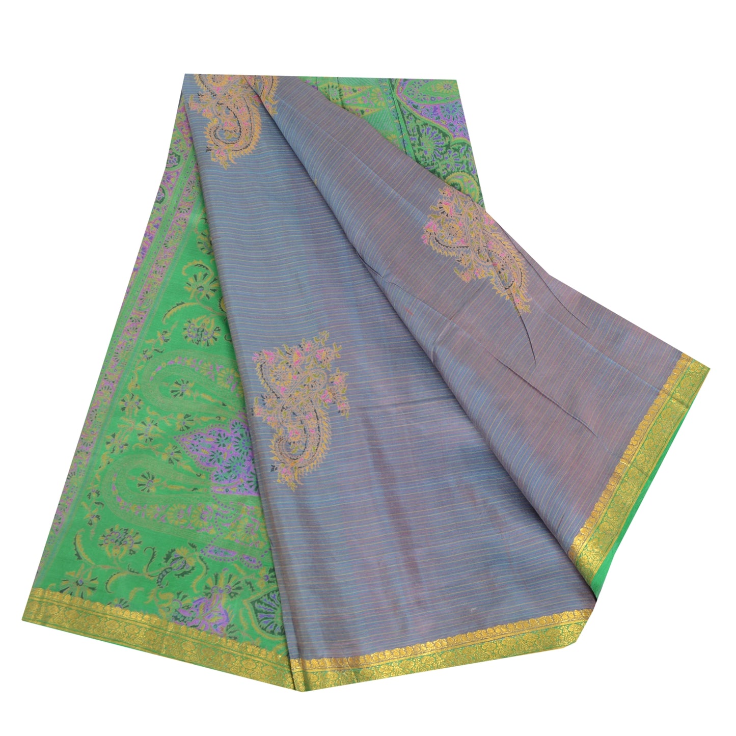 Sanskriti Vintage Sarees 6yd Quilting Felting Craft Fabric Pure Silk Print Sari