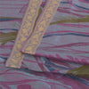 Sanskriti Vintage Sarees Purple Indian Blend Silk Printed Sari 5yd Craft Fabric