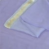 Sanskriti Vintage Sarees Soft Lilac Pure ChiffonSilk Zari Border Sari 5yd Fabric