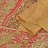 Sanskriti Vintage Sarees 5yd Quilting Felting Craft Fabric Blend Silk Print Sari